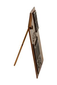 An Art Nouveau Intarsia Wood Peekaboo Frame