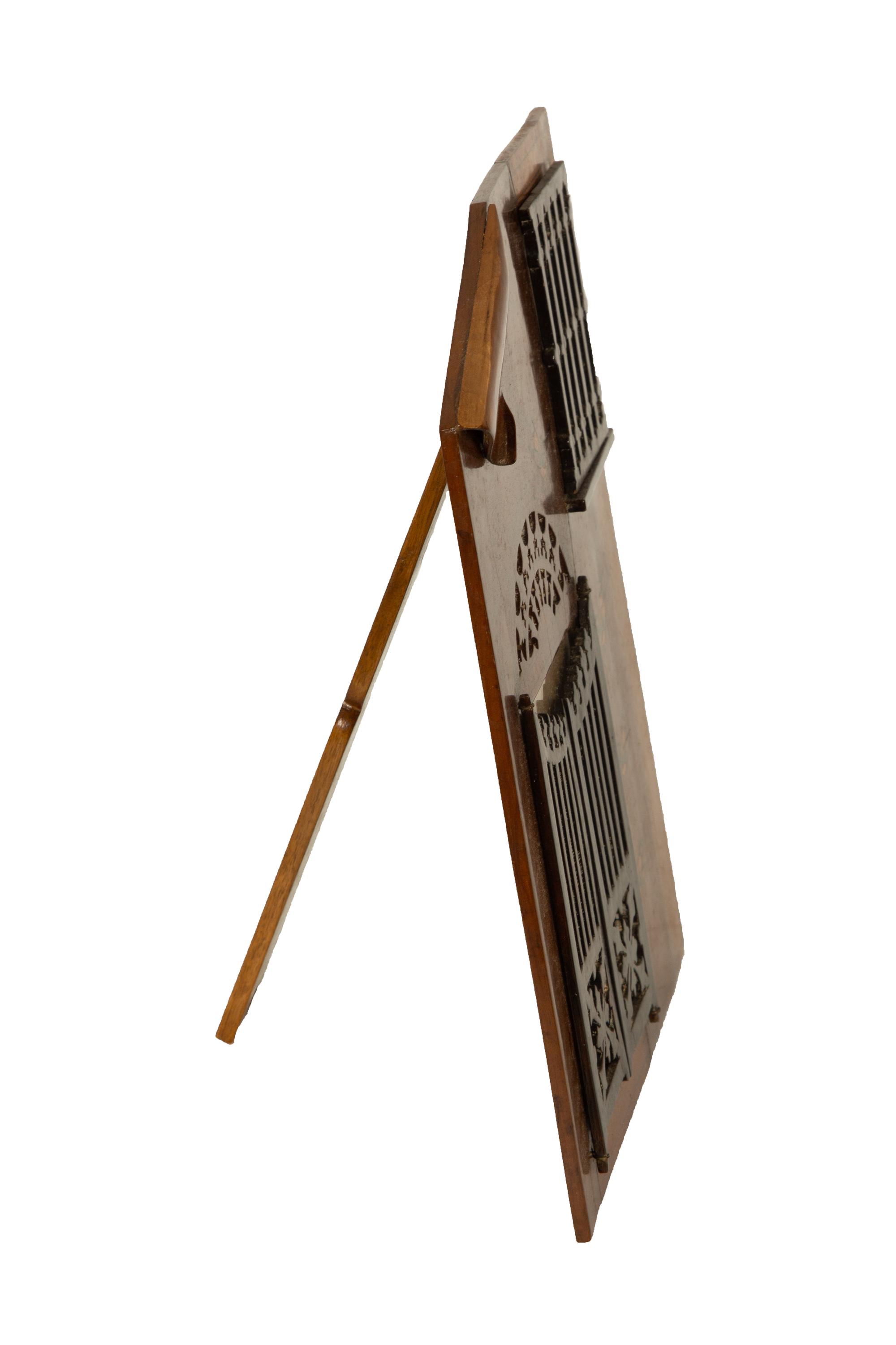 An Art Nouveau Intarsia Wood Peekaboo Frame