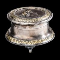 A Grand Tour Greco-Roman Style Gilt-Silver Pyxis with Dionysus