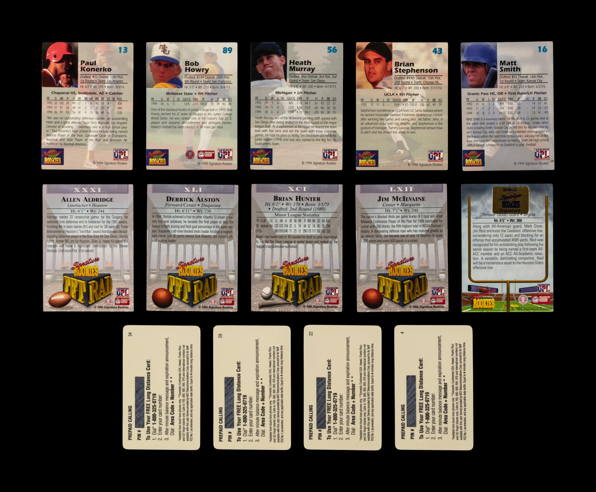 A Collection of Over 80 Assorted 1990s Signed Autograph Trading Cards