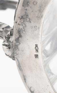 A French Silver-Plate and Cut Glass Center Bowl