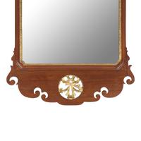 A Chippendale Mahogany and Parcel-Gilt Looking Glass