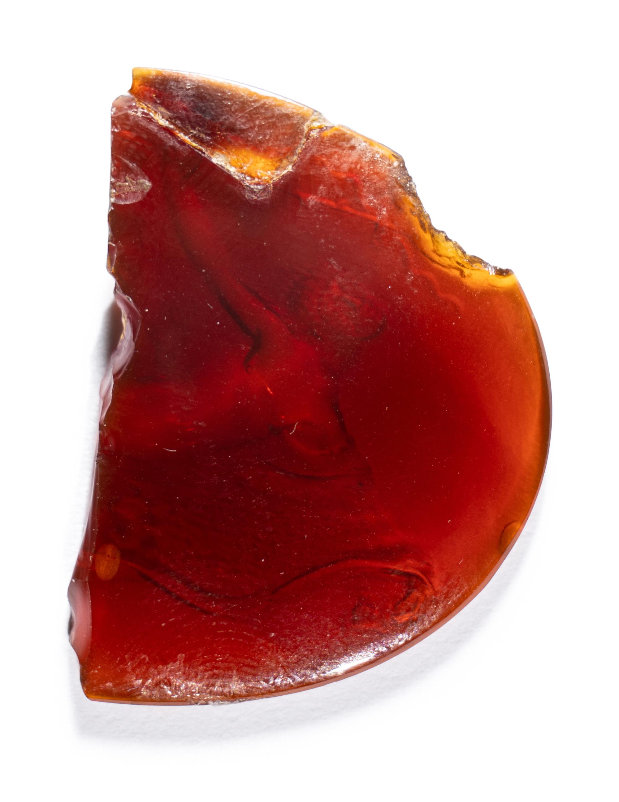 A Roman Carnelian Intaglio Fragment with a Dancing Satyr with the Bacchic Fury