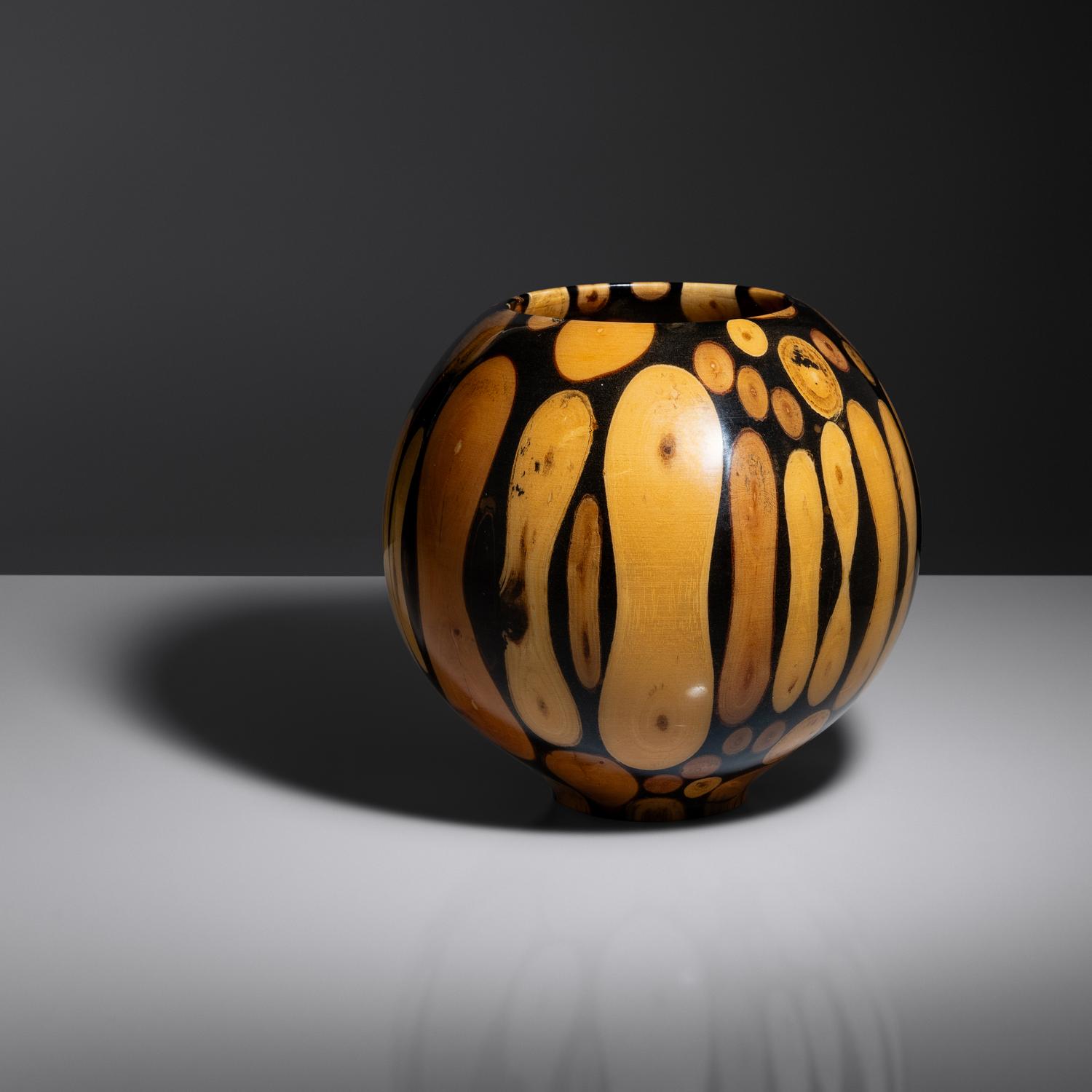Bundled Mosaic wood vessel, 2000