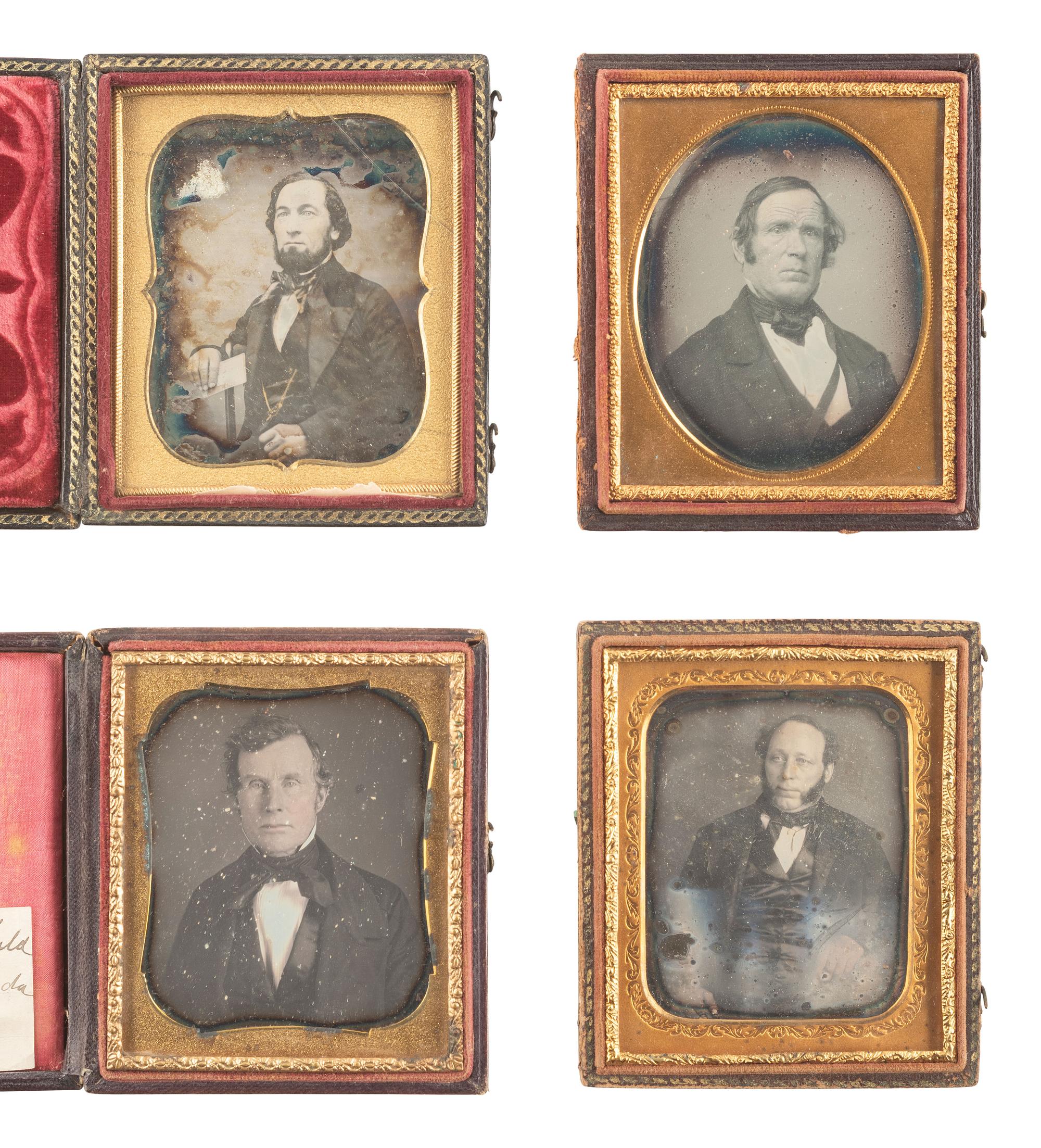 [EARLY PHOTOGRAPHY]. 20 sixth plate daguerreotypes of balding men or men with receding hairlines.