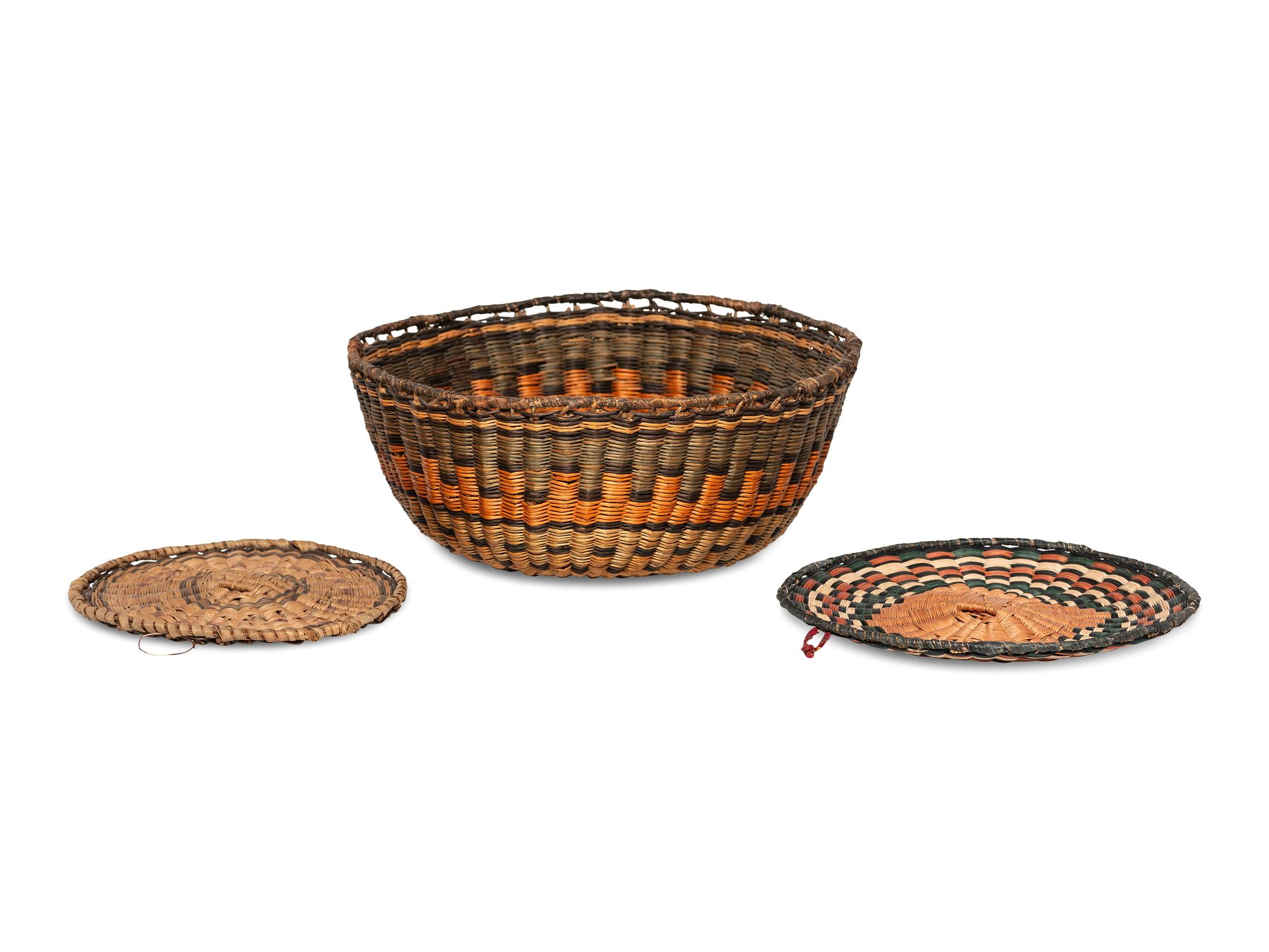 Hopi Third Mesa Polychrome Baskets
