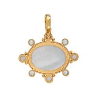 ELIZABETH LOCKE, YELLOW GOLD, INTAGLIO AND AQUAMARINE PENDANT