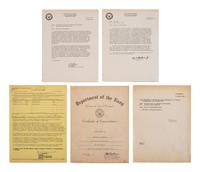 [WOMEN] -- [MILITARIA]. Collection of commendations and ephemera associated with Mrs. Bettye Campbell Ray (1937-2022), Department of the Navy. Ca 1950s-1970s.