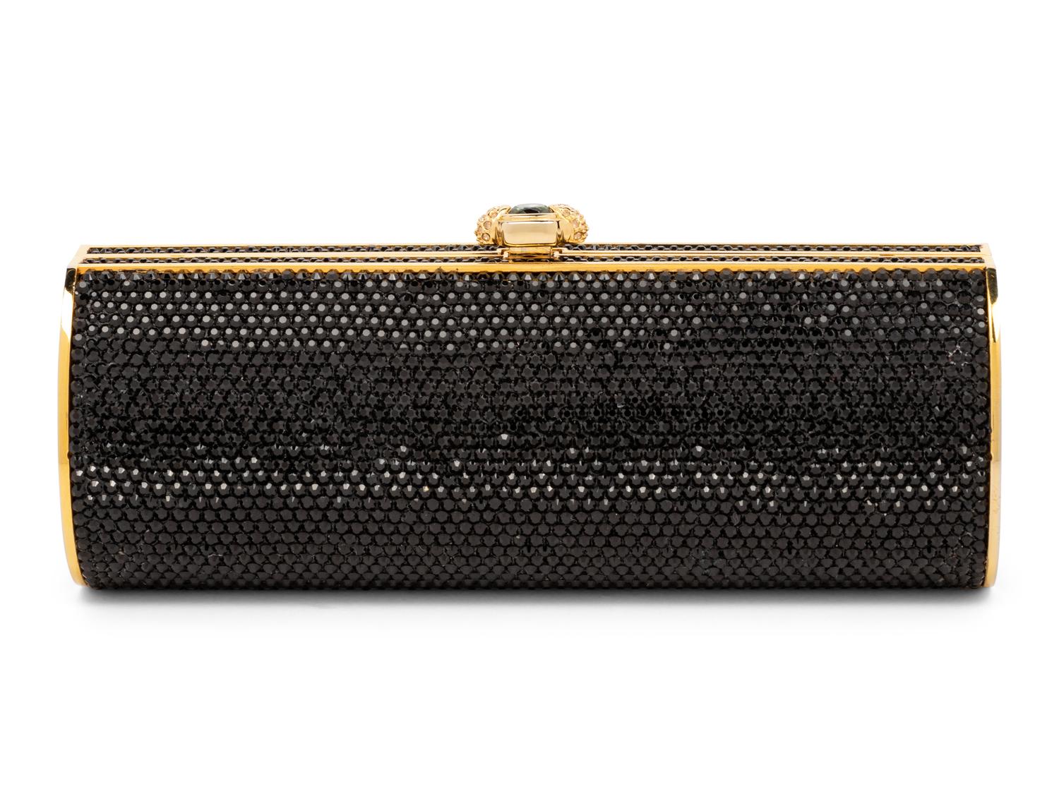 Judith Leiber Black Crystal Minaudière
