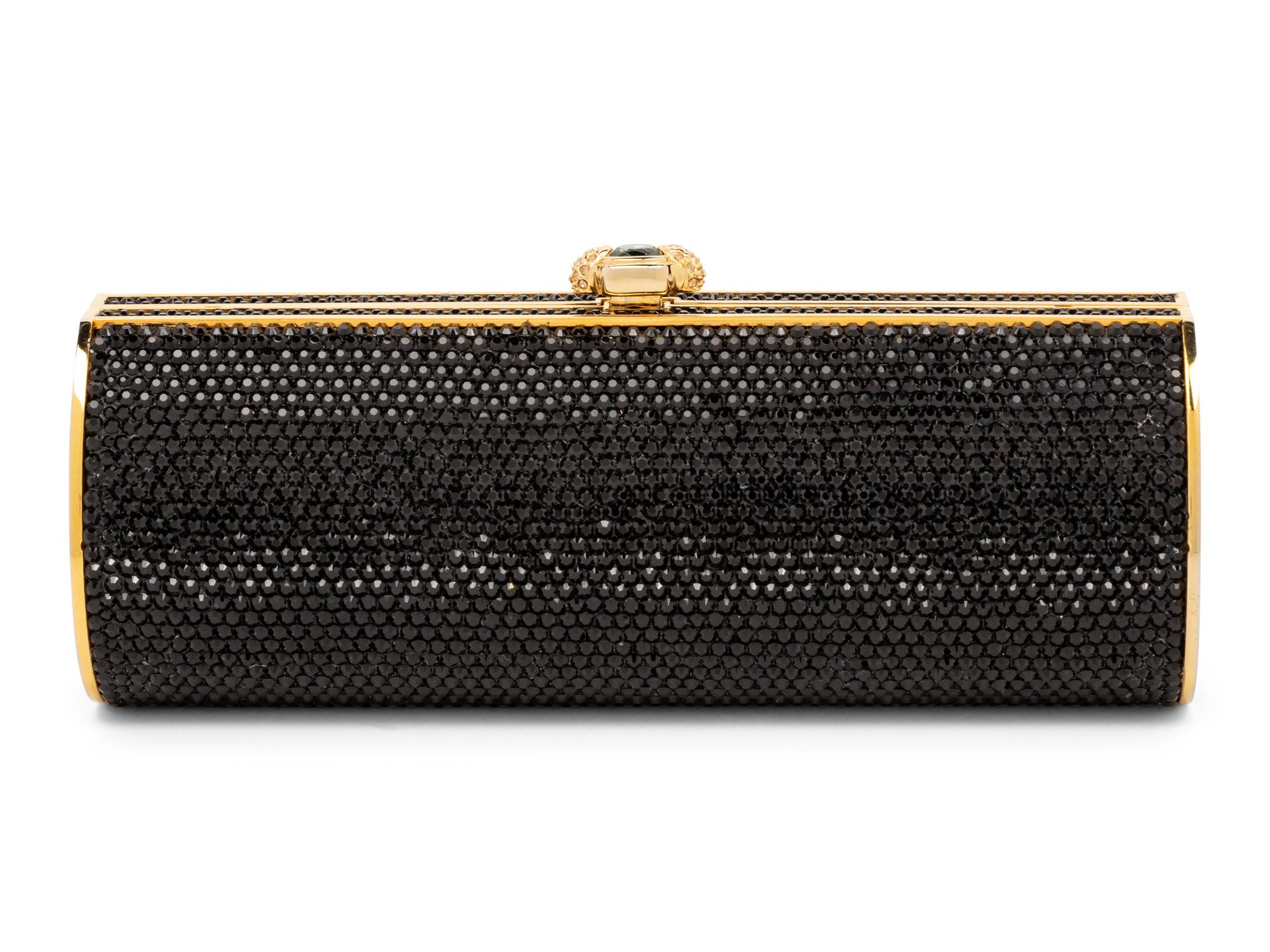 Judith Leiber Black Crystal Minaudière