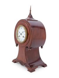 A French Mahogany Balloon Clock