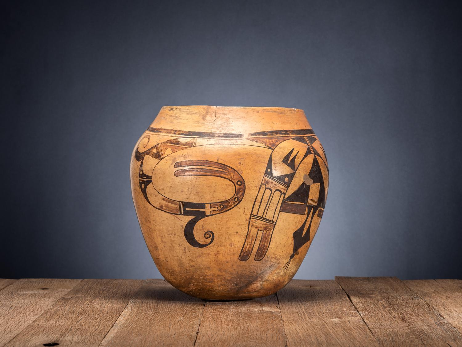 Hano Polychrome Pottery Storage Olla