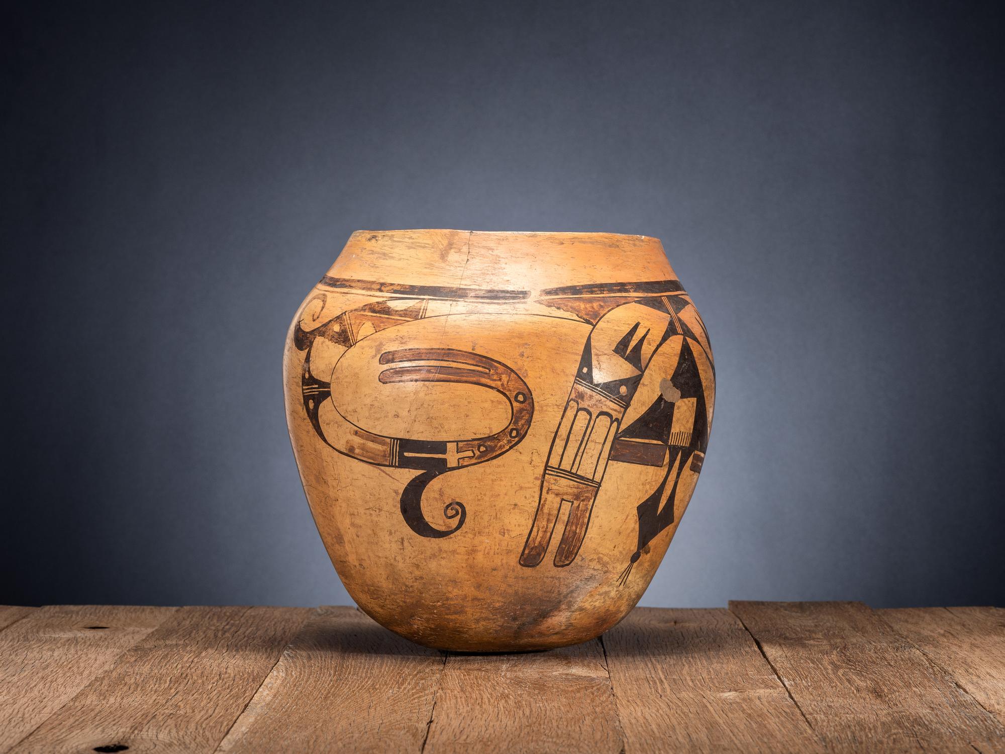 Hano Polychrome Pottery Storage Olla