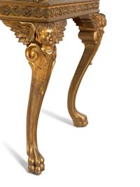 A French Neoclassical Style Giltwood and Marble Top Vitrine