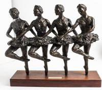 A French Bronze Figural Group Height 16 x width 20 1/2 inches. — R. BAINE, 20TH CENTURY