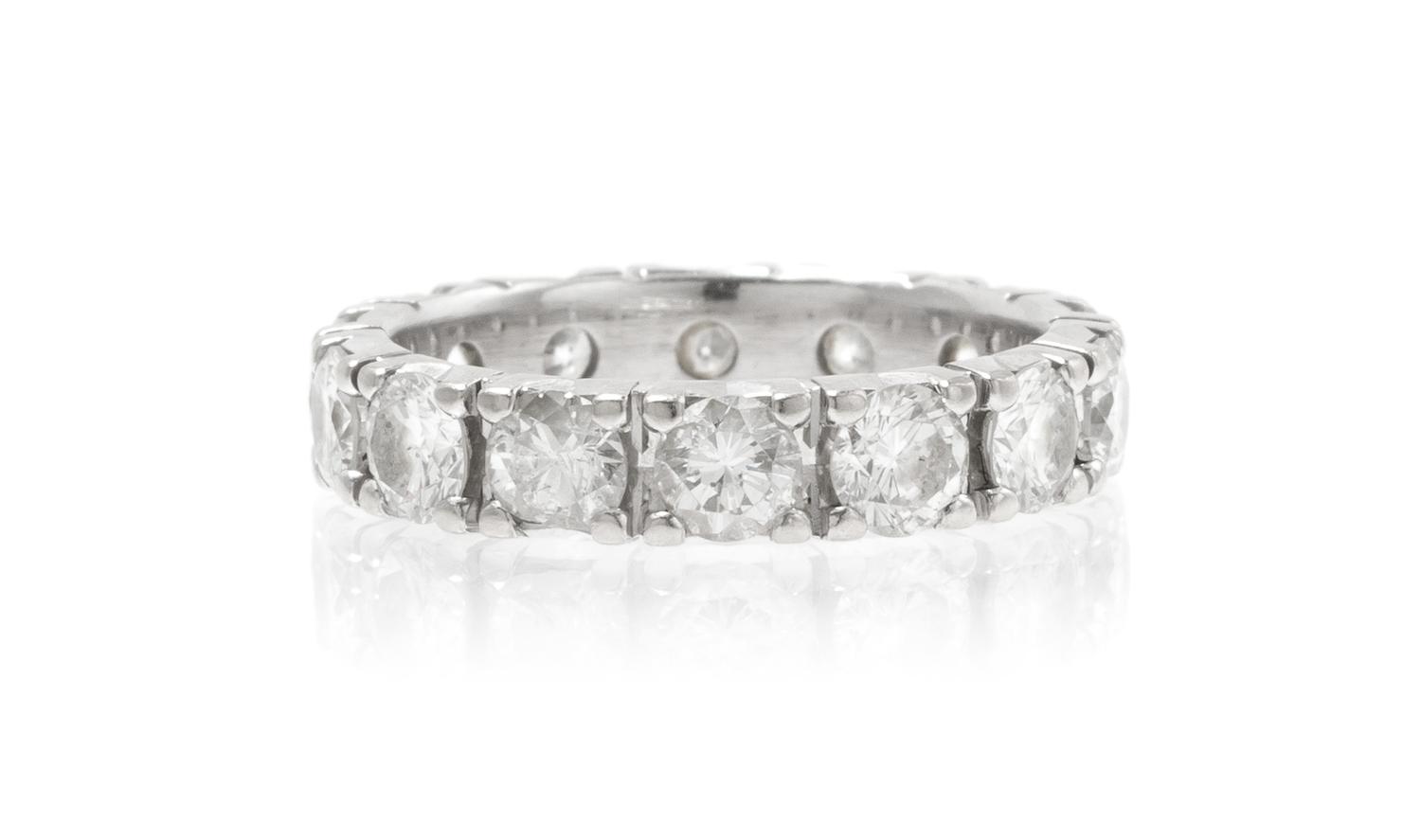 A White Gold and Diamond Eternity Band, 2.80 dwts.