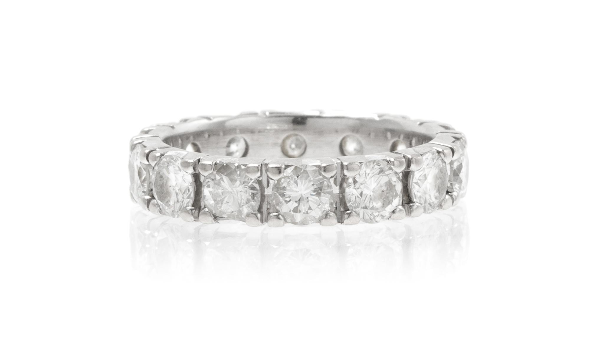 A White Gold and Diamond Eternity Band, 2.80 dwts.