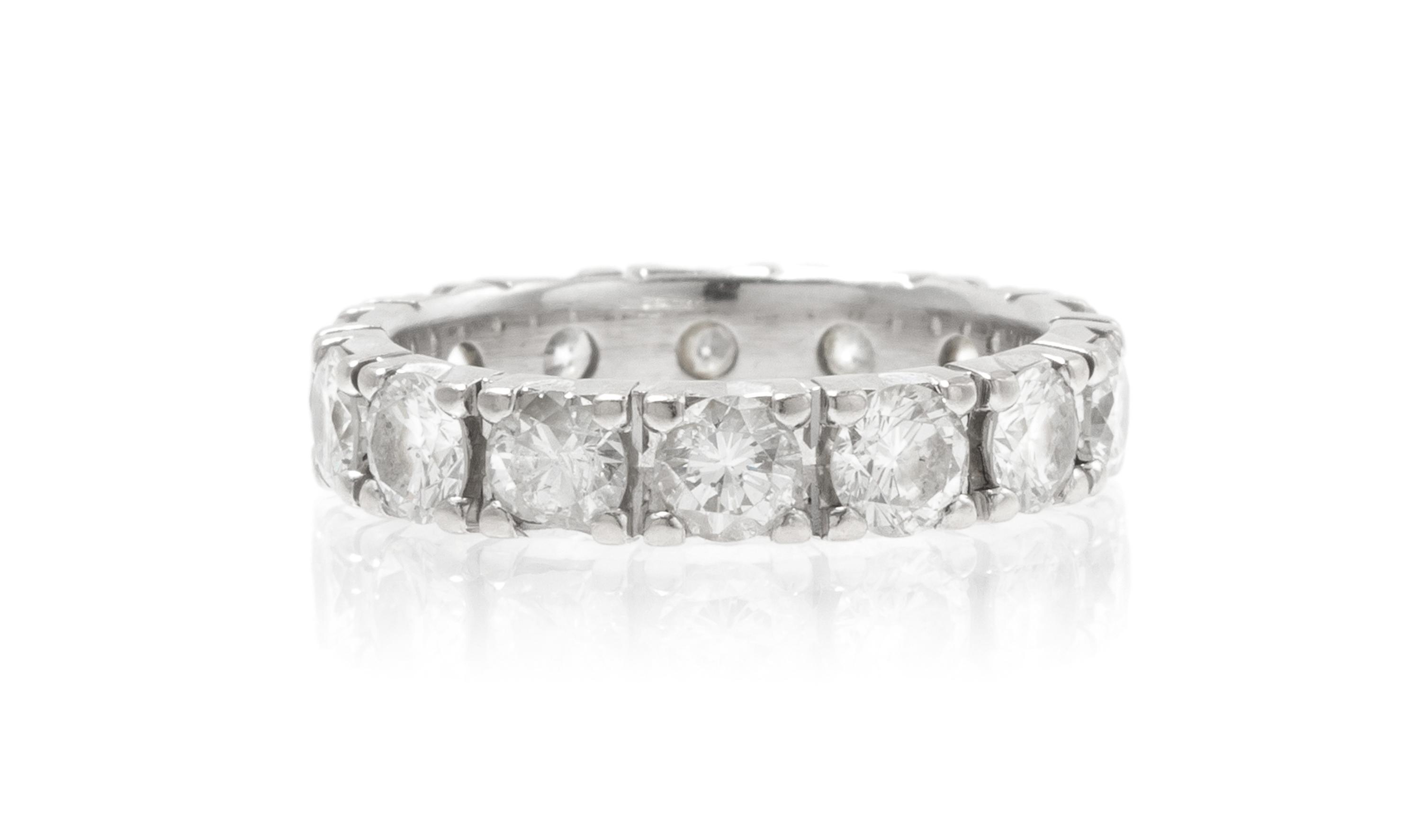 A White Gold and Diamond Eternity Band, 2.80 dwts.