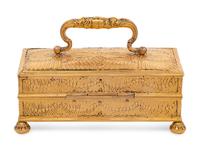A Continental Rock Crystal, Agate and Gilt Metal Mounted Writing Casket