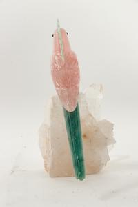 A Hardstone Figure of a Cockatoo