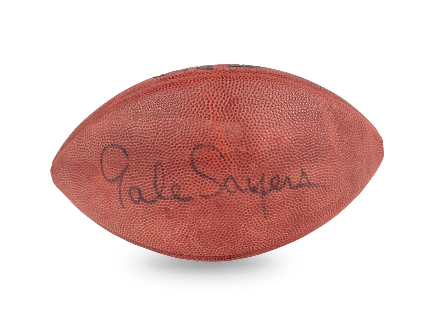 A Group of Three Chicago Bears Hall of Fame Signed Autograph Wilson Official Game Footballs Including Gale Sayers (Beckett Authentication Services BAS Certified),