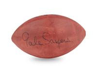 A Group of Three Chicago Bears Hall of Fame Signed Autograph Wilson Official Game Footballs Including Gale Sayers (Beckett Authentication Services BAS Certified),