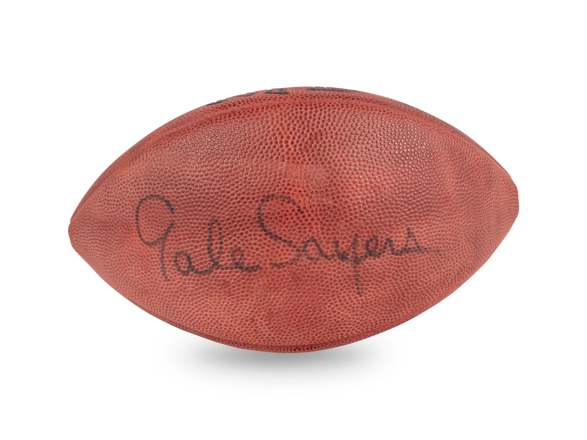 A Group of Three Chicago Bears Hall of Fame Signed Autograph Wilson Official Game Footballs Including Gale Sayers (Beckett Authentication Services BAS Certified),
