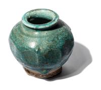 A Persian Turquoise-Glazed Vessel