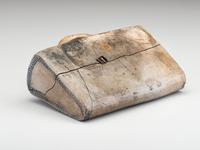 An Early Incised and Cobalt Decorated Stoneware Foot Warmer