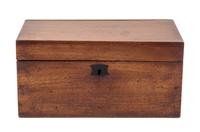 An English Mahogany Tea Caddy Width 12 inches. — 19TH CENTURY