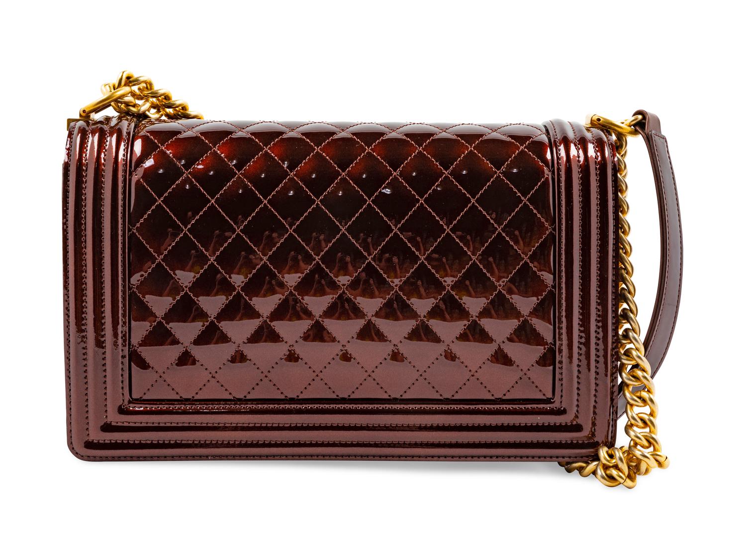 Chanel Medium Patent Leather Boy Bag, 2015-2016