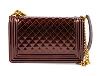 Chanel Medium Patent Leather Boy Bag, 2015-2016