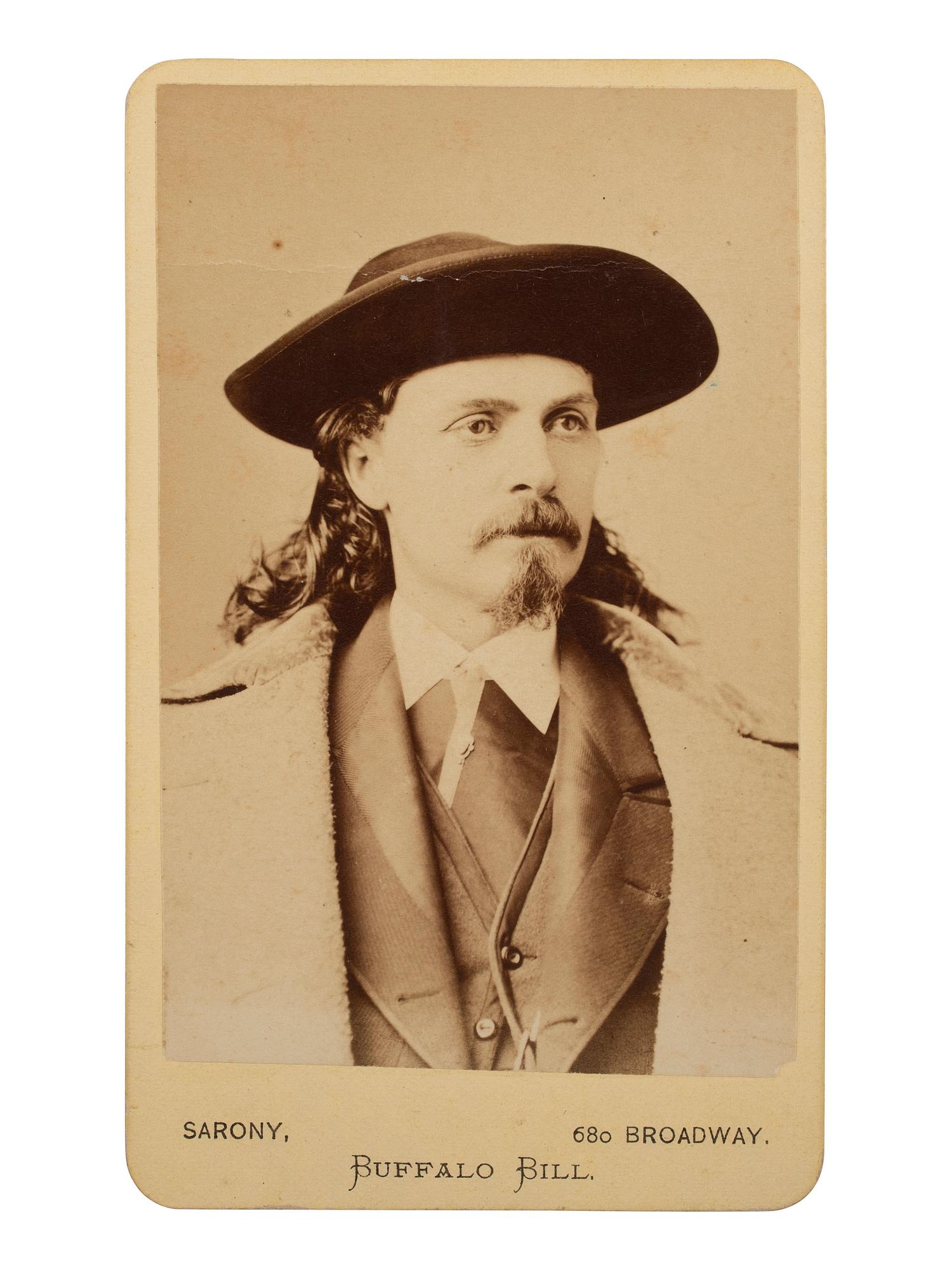 [WILD WEST SHOWS]. SARONY, Napoleon (1821-1896), photographer. CDV of William F. "Buffalo Bill" Cody. New York, ca 1875.