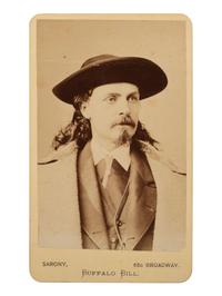 [WILD WEST SHOWS]. SARONY, Napoleon (1821-1896), photographer. CDV of William F. "Buffalo Bill" Cody. New York, ca 1875.