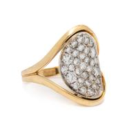 HERBERT ROSENTHAL, YELLOW GOLD AND DIAMOND RING