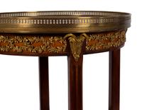 A Louis XV/XVI Transitional Gilt Metal Mounted Marble Top Two-Tier Gueridon — 19TH CENTURY