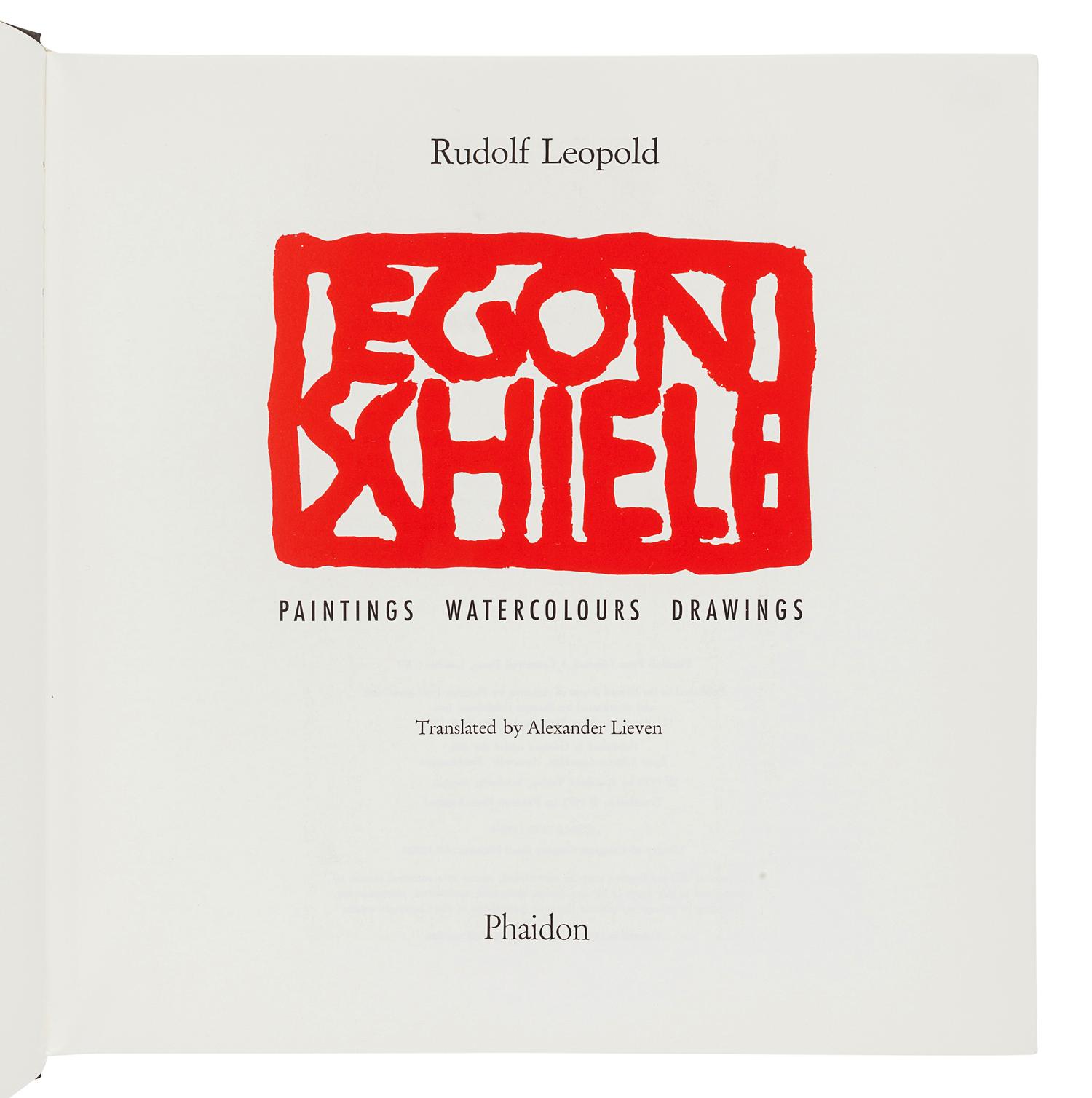 [SCHIELE, Egon (1990-1918)]. LEOPOLD, Rudolf. -- LIEVEN, Alexander, translator. Egon Schiele: Paintings, Watercolours, Drawings. London: Phaidon Press, 1973.