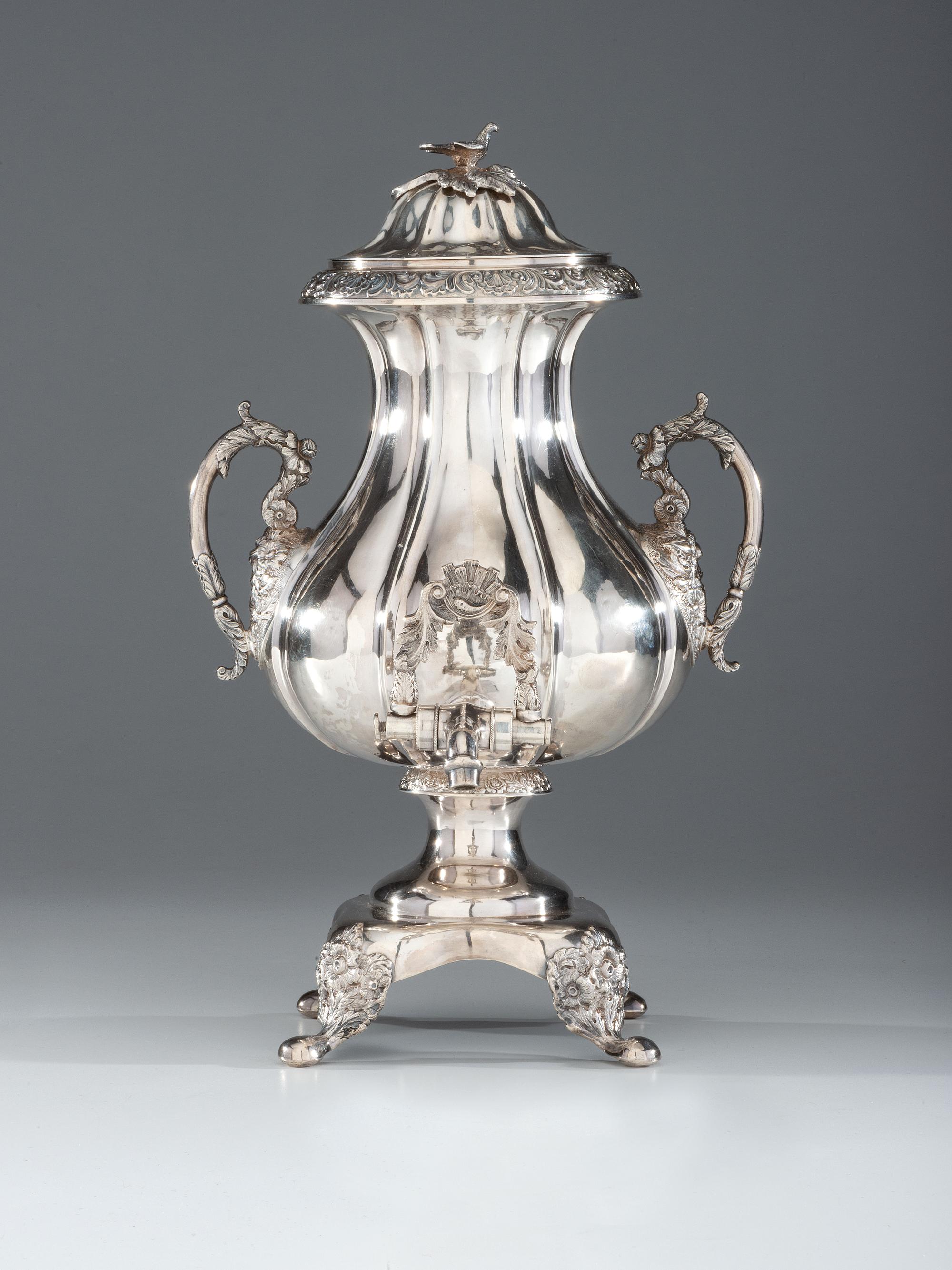 A Thomas Whartenby Coin Silver Five-Piece Tea and Coffee Service