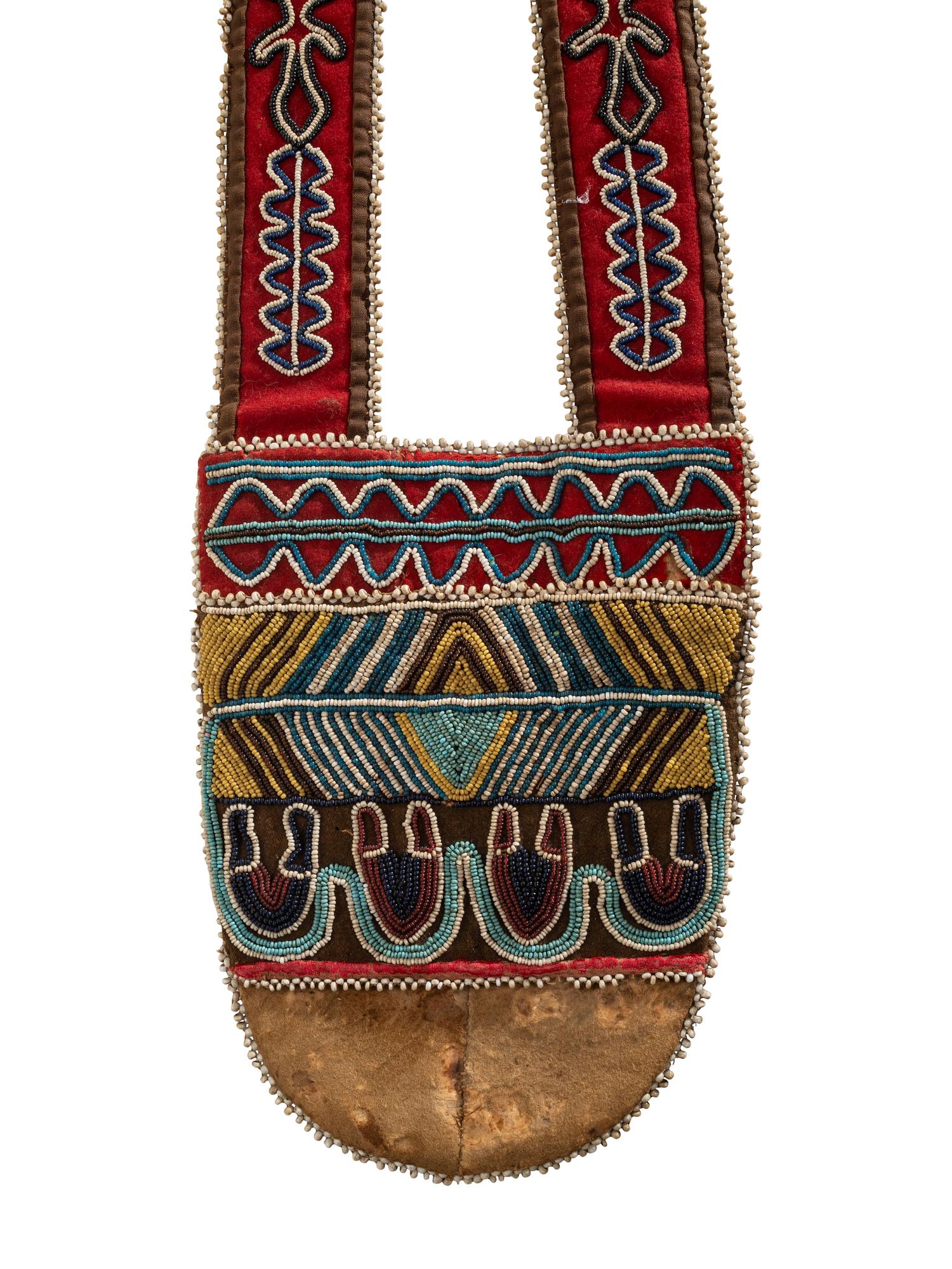 Athapaskan Beaded Hide Shot Pouch