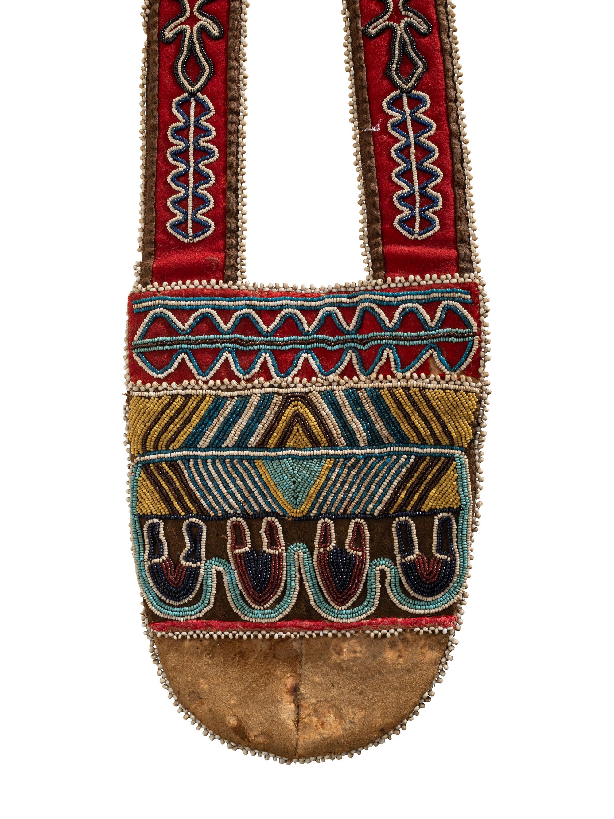 Athapaskan Beaded Hide Shot Pouch
