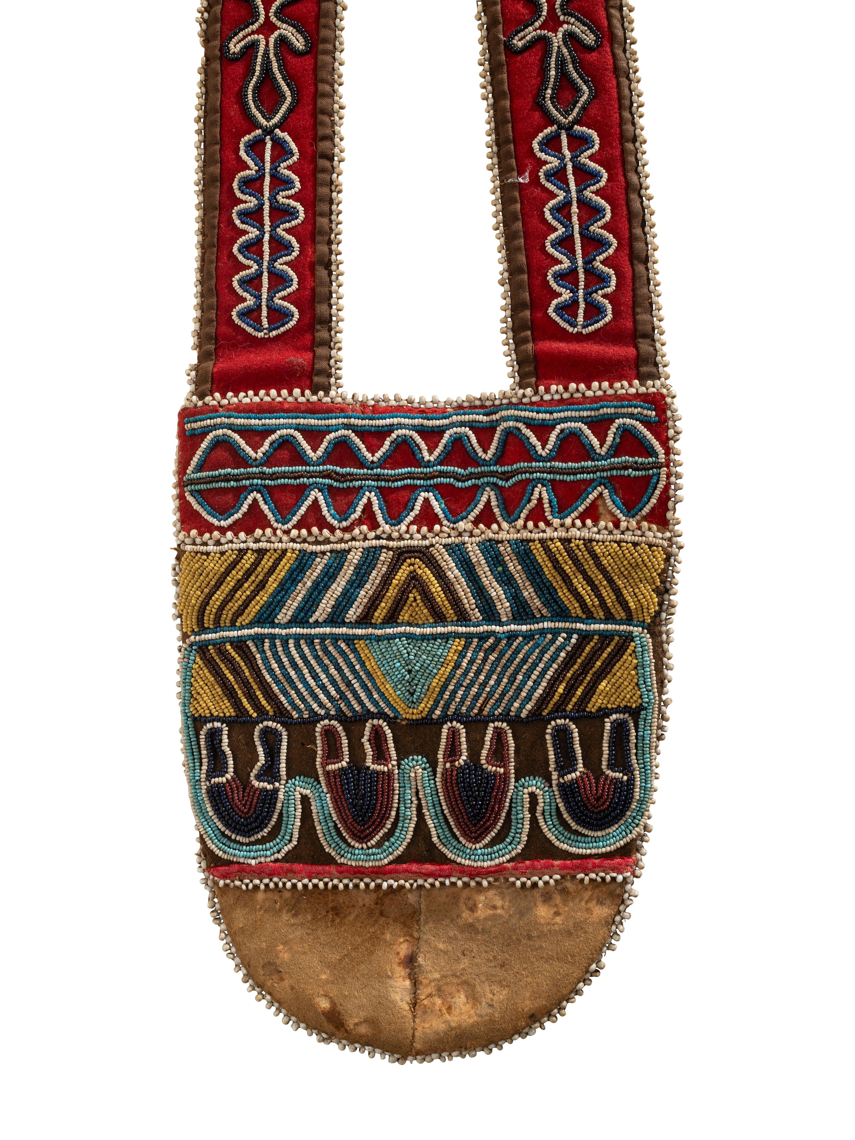 Athapaskan Beaded Hide Shot Pouch