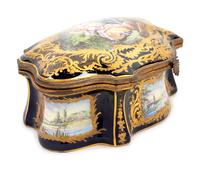 A Sevres Style Porcelain Table Casket