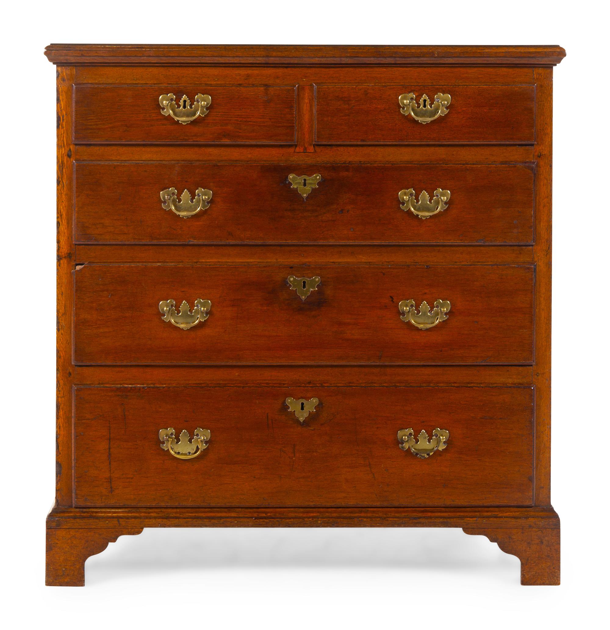 A George III Provincial Oak Chest of Drawers