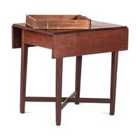 A Federal Molded Cherrywood X-Form Stretcher Base Pembroke Table