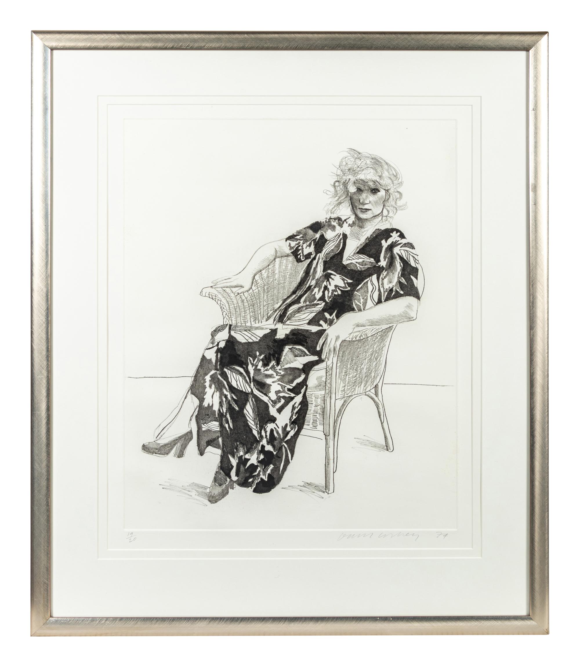 Celia in a Wicker Chair