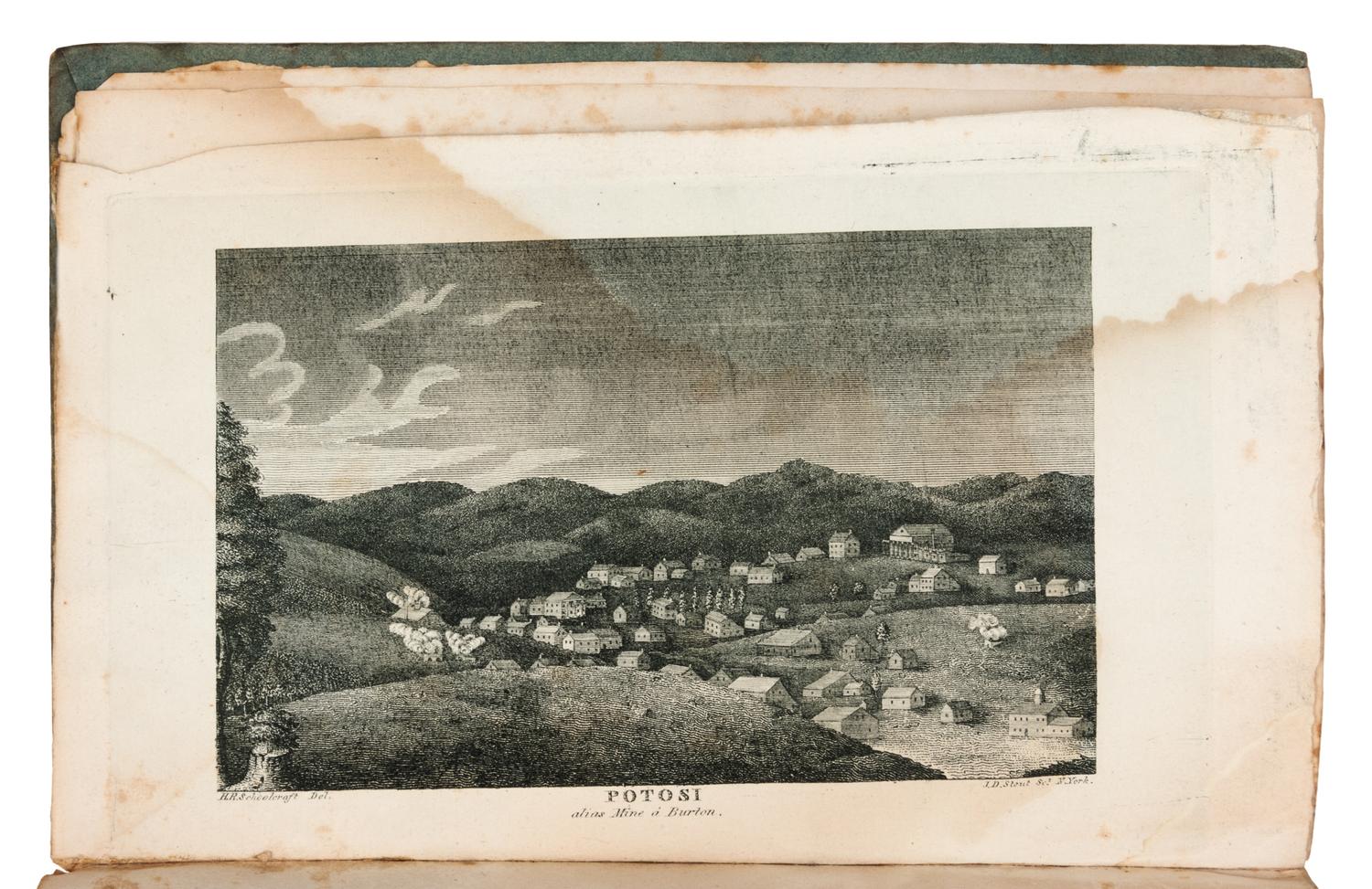 SCHOOLCRAFT, Henry Rowe (1793-1864). A View of the Lead Mines of Missouri. New York: Charles Wiley & Co., 1819.