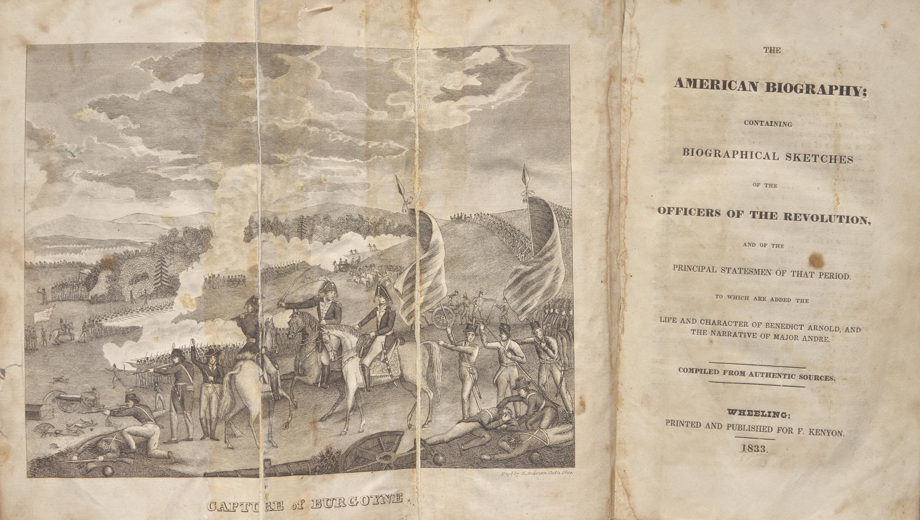 [Americana] [Virginia Imprints] (Blanchard, Amos). The American Biography; Containing Biographical Sketches of the Officers of the Revolution...