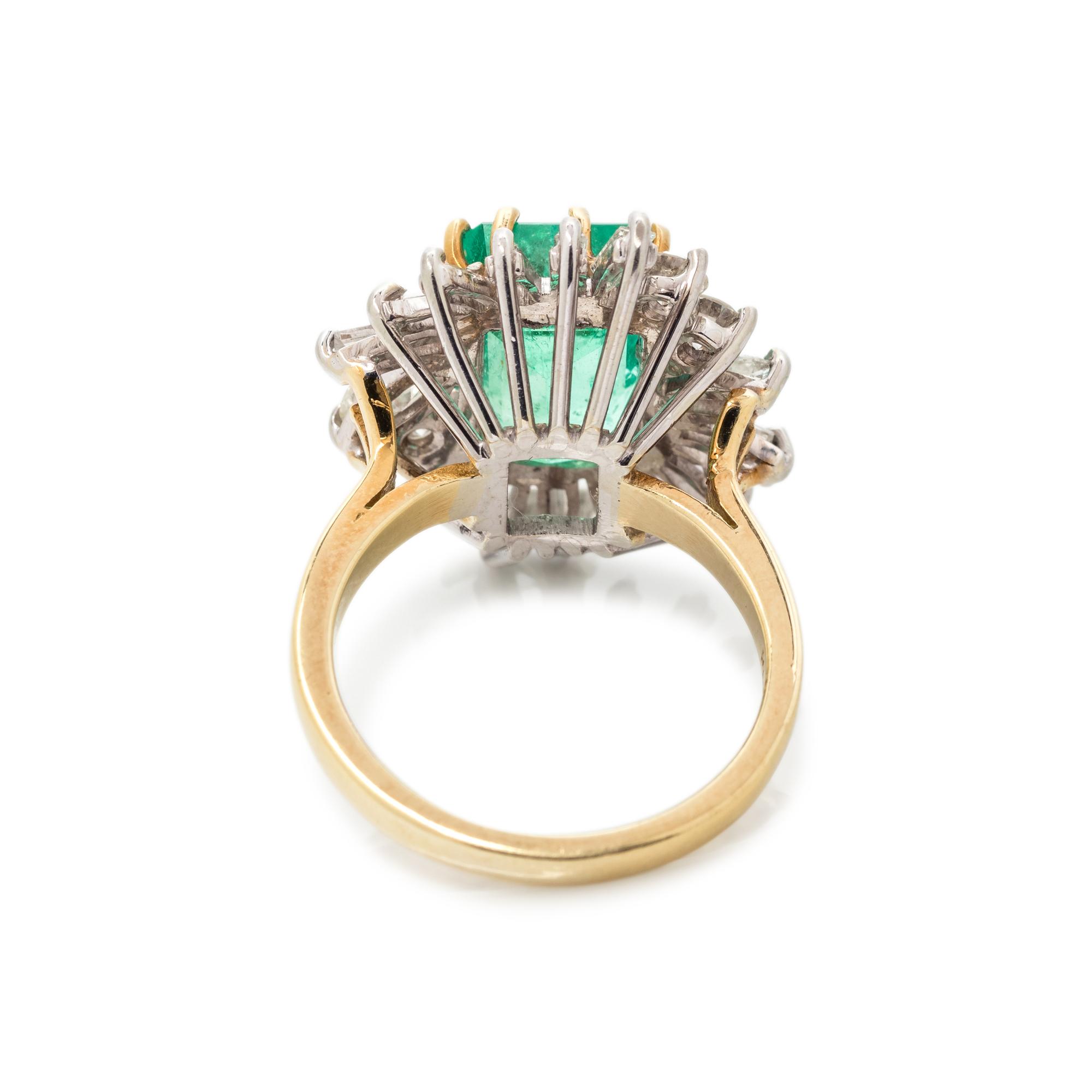 EMERALD AND DIAMOND RING