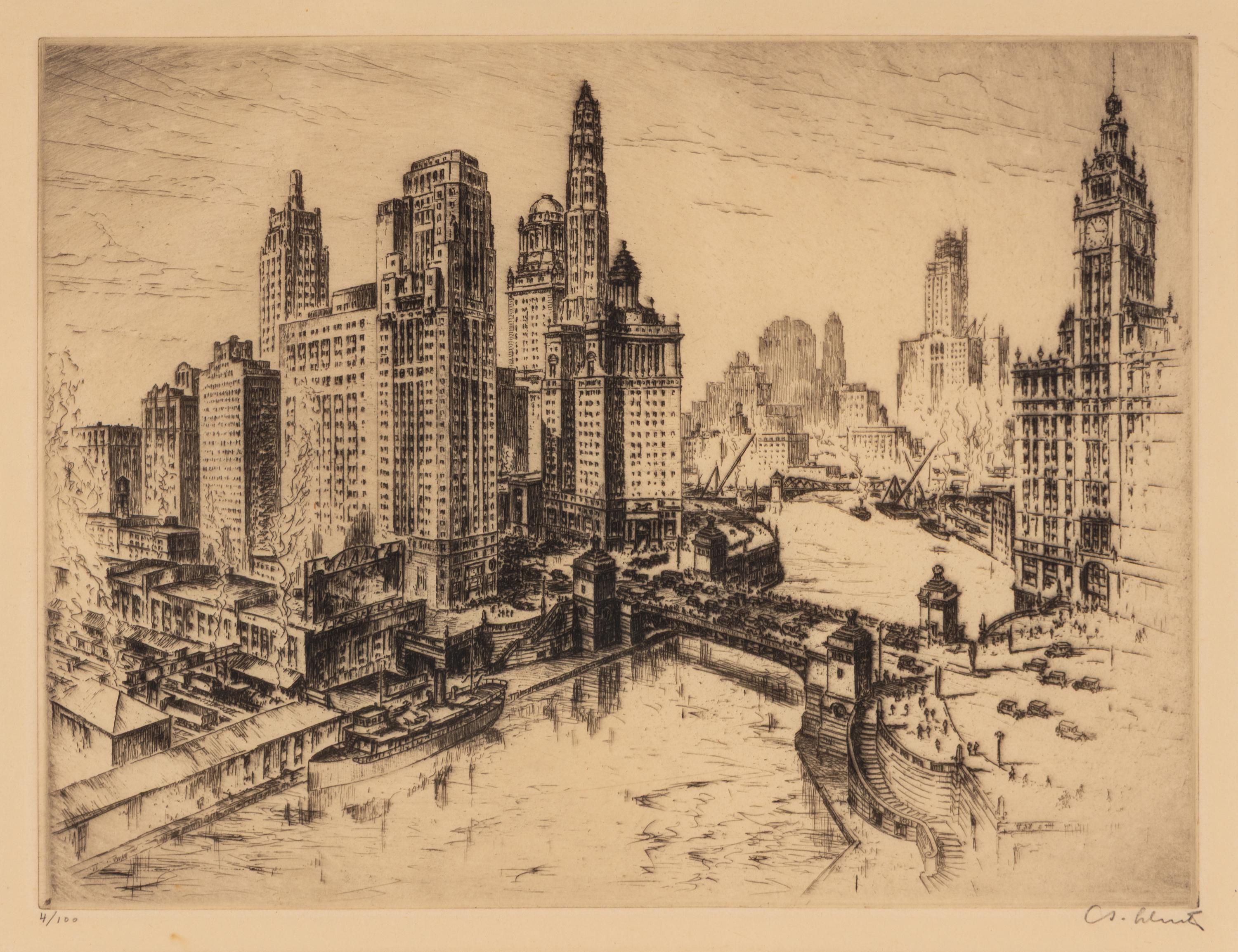 Anton Schutz (German/American, 1894-1977) — Five Etchings