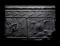 Two Roman Lead Sarcophagus Fragments